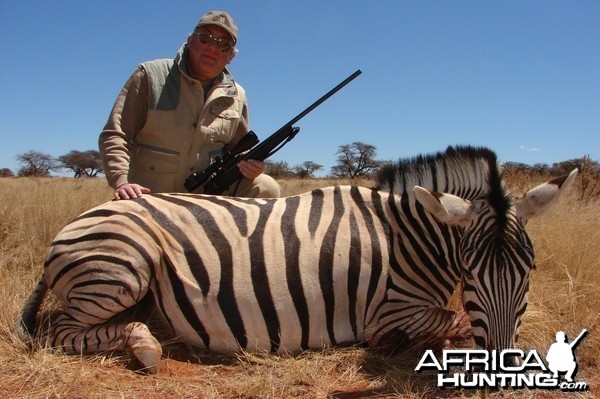 Hunting Burchell Zebra with Wintershoek Johnny Vivier Safaris in SA