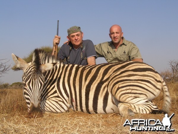 Hunting Burchell Zebra with Wintershoek Johnny Vivier Safaris in SA