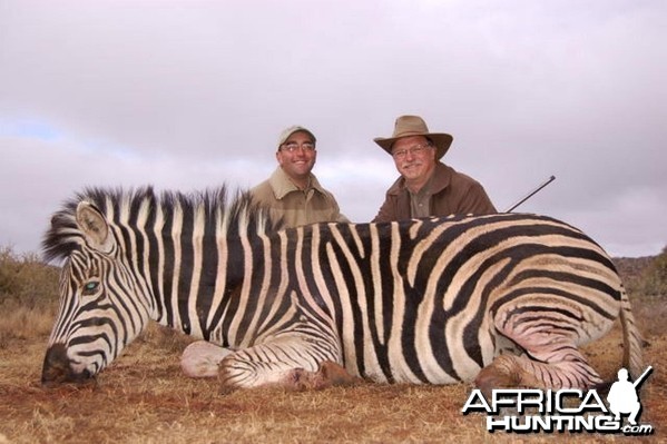 Hunting Burchell Zebra with Wintershoek Johnny Vivier Safaris in SA