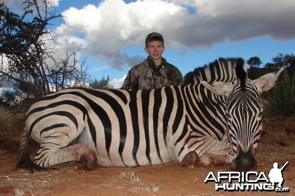 Hunting Burchell Zebra with Wintershoek Johnny Vivier Safaris in SA