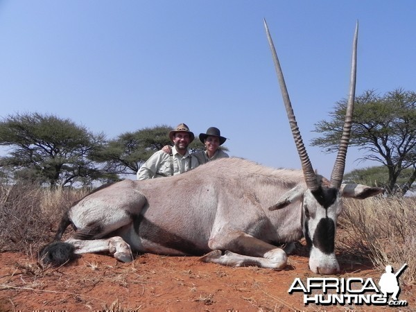 Hunting Gemsbuck with Wintershoek Johnny Vivier Safaris in SA