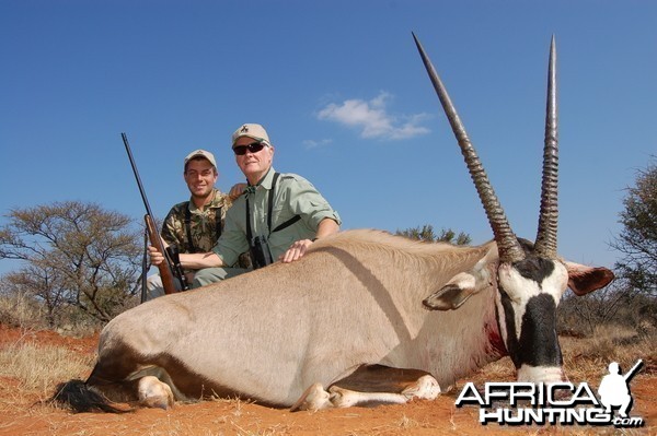 Hunting Gemsbuck with Wintershoek Johnny Vivier Safaris in SA