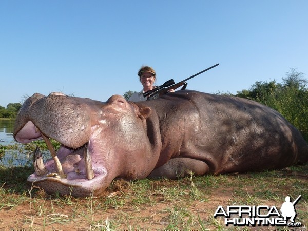 Hunting Hippo with Wintershoek Johnny Vivier Safaris in SA