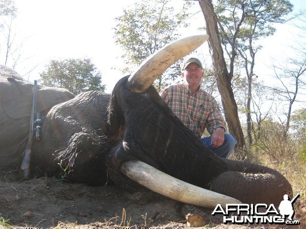 53 lbs Elephant hunted in the Caprivi Namibia