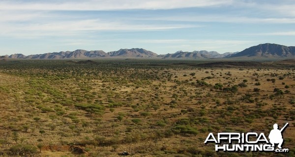 View of central Namibia area