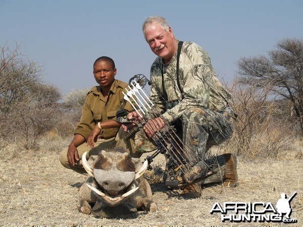 Bow Hunting Warthog in Namibia