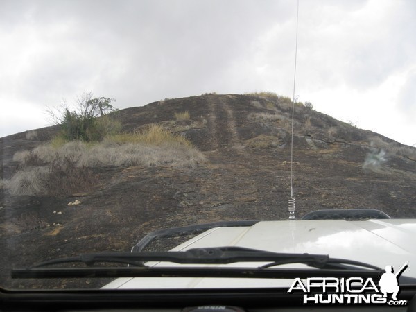 Driving up the mountain