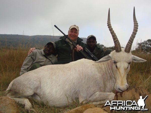 Willie and Biggie with the Blesbok