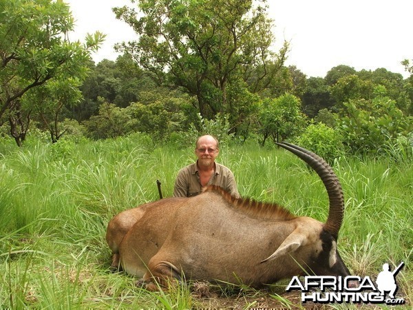 29 inch Roan hunted in CAR with Central African Wildlife Adventures