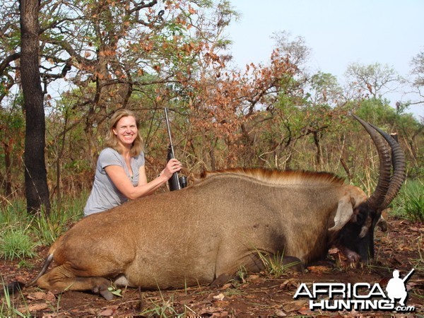 28 inch Roan hunted in CAR with Central African Wildlife Adventures