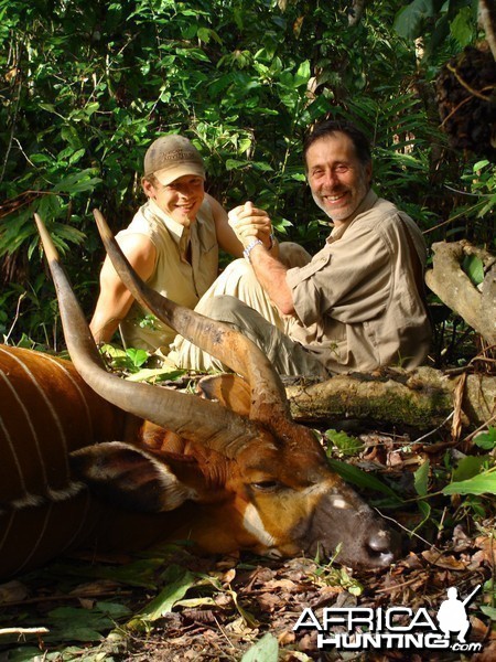 29 inch Bongo hunted in CAR with Central African Wildlife Adventures