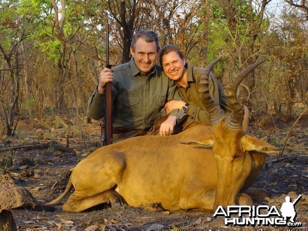 Hartebeest hunted in CAR with Central African Wildlife Adventures