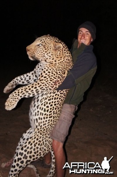 Here's a picture of PH Shaun Buffee holding my Leopard