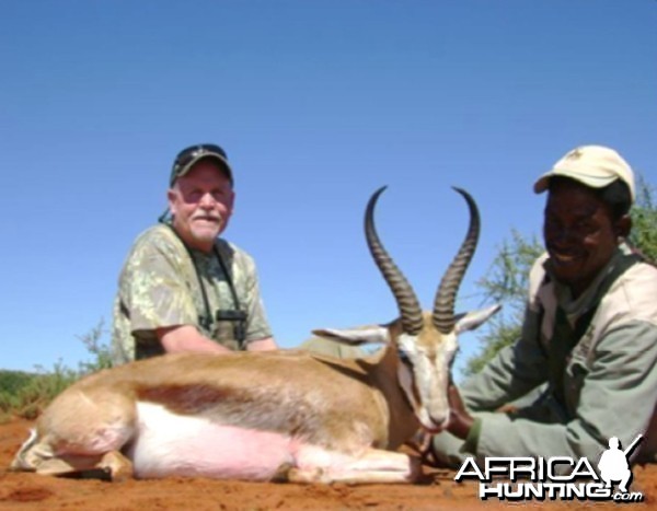 Hunting Springbok with Wintershoek Johnny Vivier Safaris in SA