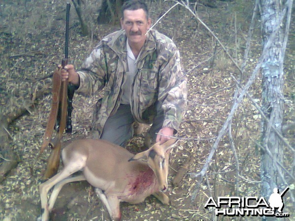 The uncle again with one of his three impala cows