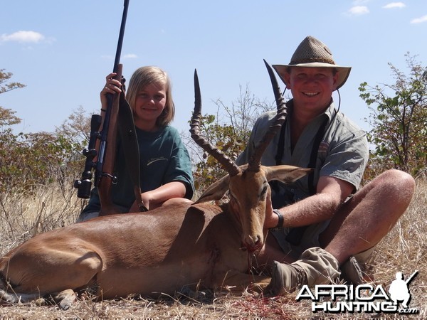 My daughter one nice Impala hunted in Zimbabwe