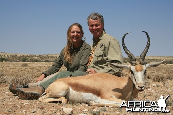 Springbuck trophy with Kowas Hunting Safaris