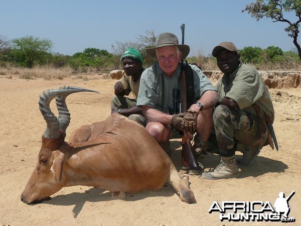 Hunting Hartebeest in CAR with Rudy Lubin Safaris