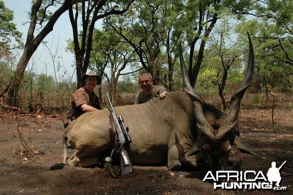 Hunting Lord Derby Eland in CAR with Rudy Lubin Safaris