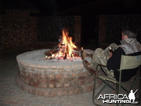 Fire pit at HartzView Hunting Safaris