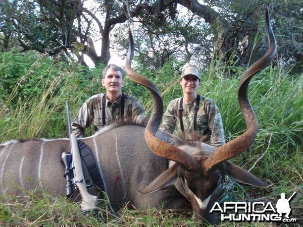 My daughter's 54&quot; Kudu shot in South Africa - 2011