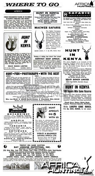 Compilation of Old Ads Promoting Hunting in Kenya
