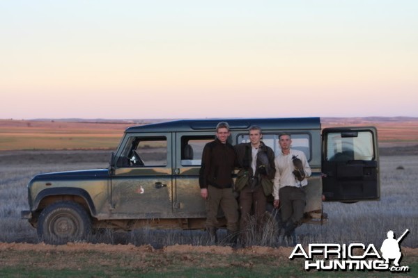 Me and two good friends hunting in Spain with Falcons