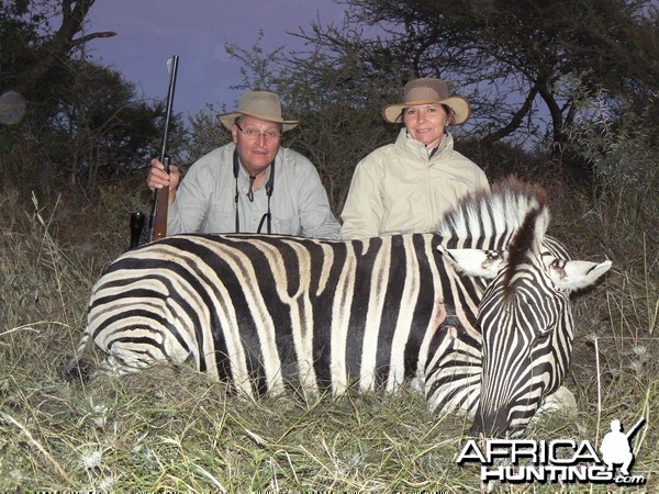 Hunting Burchell's Plain Zebra in Namibia