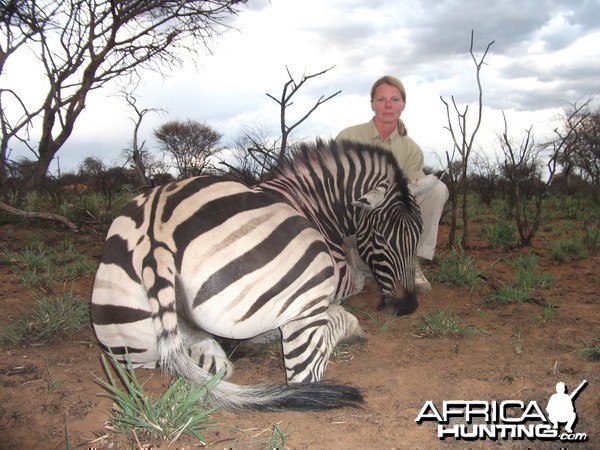 Hunting Burchell's Plain Zebra in Namibia