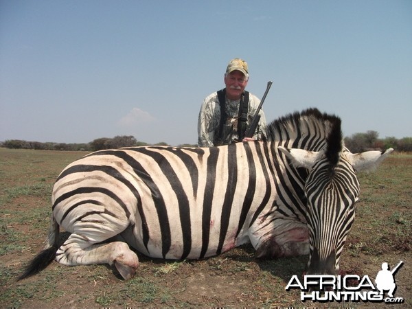 Hunting Burchell's Plain Zebra in Namibia