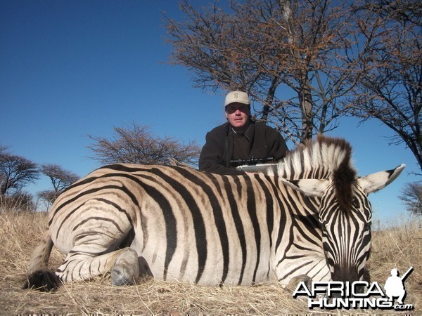 Hunting Burchell's Plain Zebra in Namibia