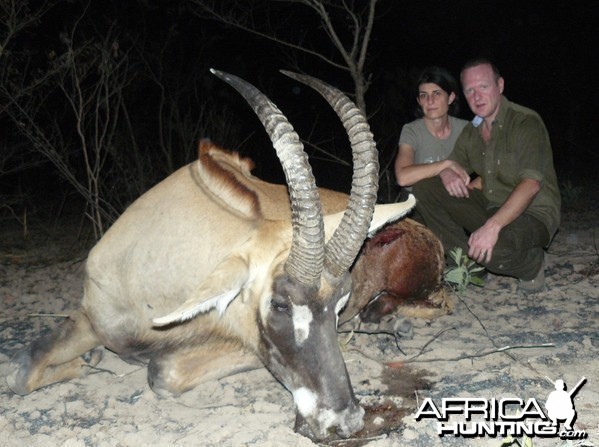 Western Roan Antelope hunted in Benin with Club Faune