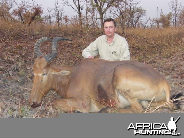 Western Hartebeest hunted in Benin with Club Faune
