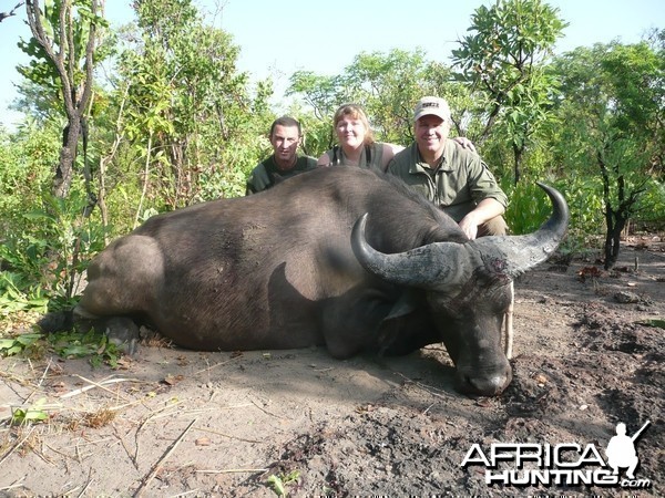 Central African Savannah Buffalo hunted in Central Africa with Club Faune