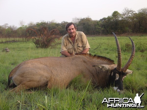 Roan Antelope hunted in Central Africa with Club Faune