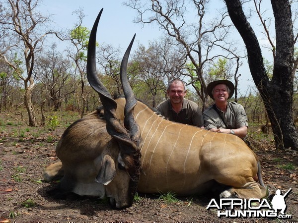 Lord Derby Eland hunted in Central African Republic with Rudy Lubin Safaris