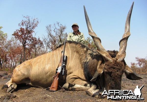 Giant Derby Eland hunted in CAR