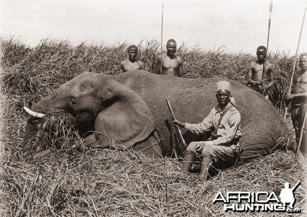 Elephant hunt circa 1920