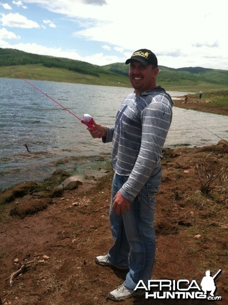 Me fishing in Utah in one of AH caps last week