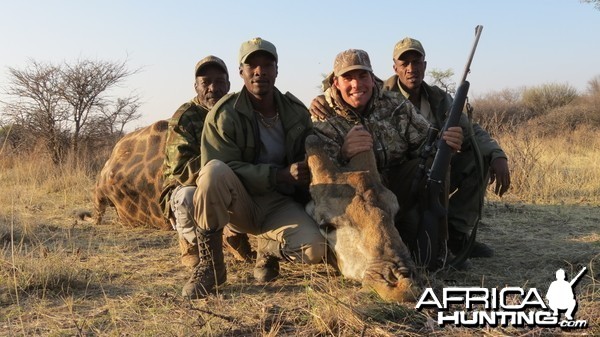 Giraffe hunted with Ozondjahe Hunting Safaris in Namibia