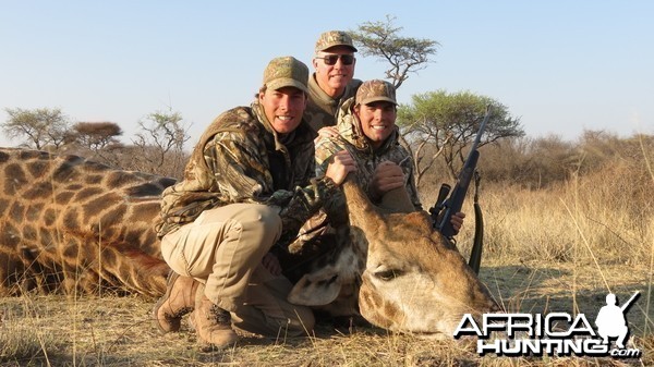 Giraffe hunted with Ozondjahe Hunting Safaris in Namibia