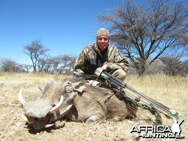 Warthog hunted with Ozondjahe Hunting Safaris in Namibia