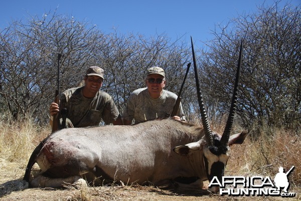 gemsbok hunted with Ozondjahe Hunting Safaris in Namibia