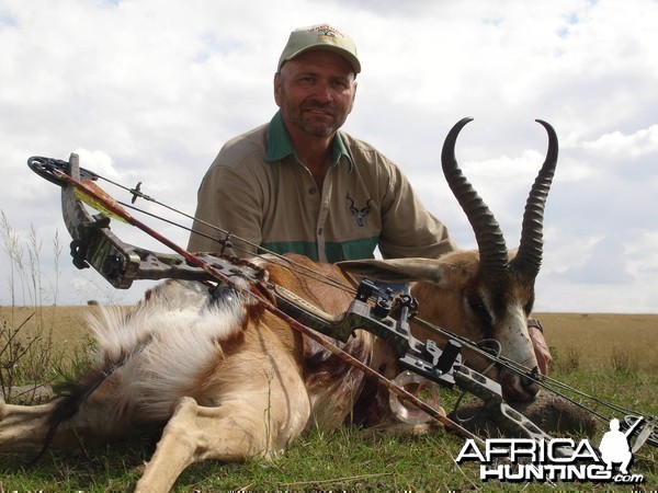 Copper Springbok with bow, took with Warthog Safaris