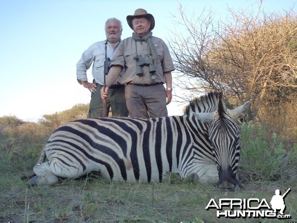 Hunting Burchell's Zebra in Namibia