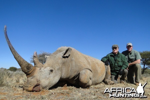 Rhino hunted with Wintershoek Johnny Vivier Safaris
