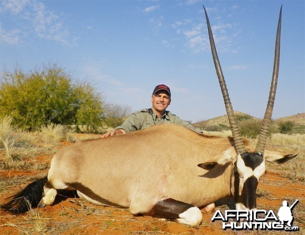 Gemsbok hunted with Wintershoek Johnny Vivier Safaris