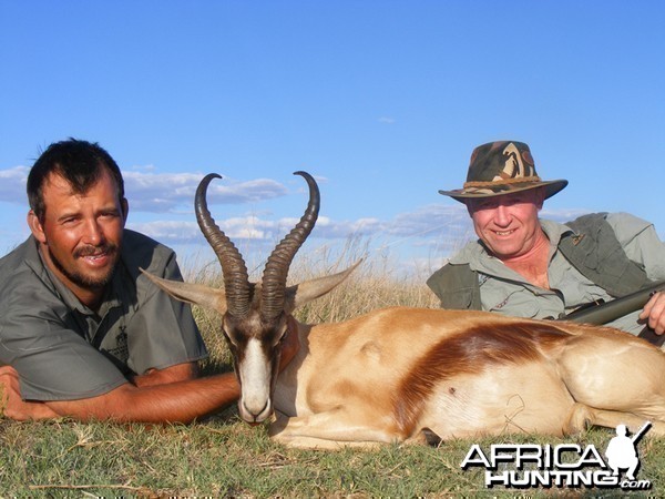 Copper Springbok hunted with Wintershoek Johnny Vivier Safaris