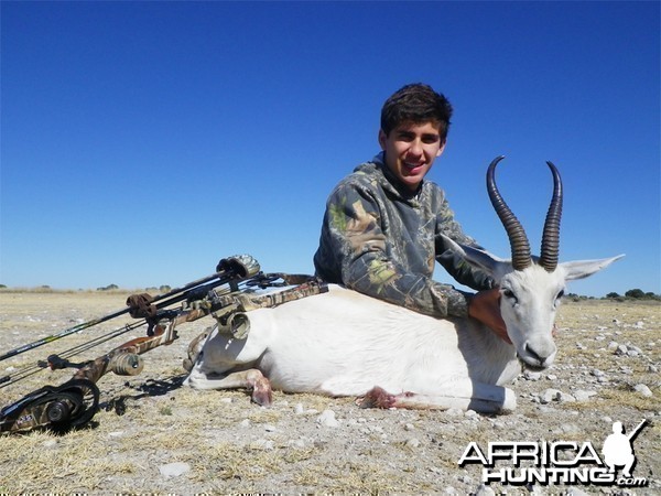 White Springbok hunted with Wintershoek Johnny Vivier Safaris