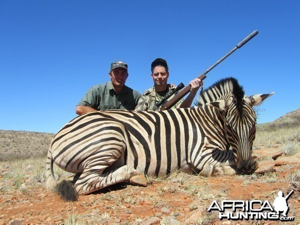 Burchell's Zebra hunted with Wintershoek Johnny Vivier Safaris